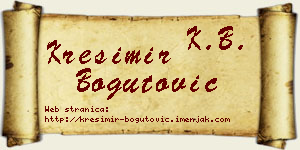 Krešimir Bogutović vizit kartica